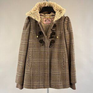 Juicy Couture Fleece Lined Plaid Jacket Size S